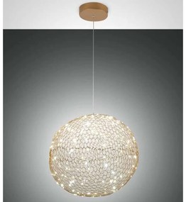 Φωτιστικό Οροφής Sumter 3693-45-225 18W Led Φ50cm 200cm Gold Matt Fabas Luce Μέταλλο