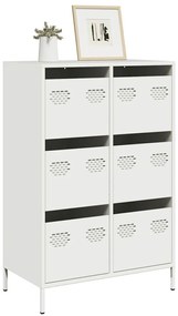 vidaXL Ντουλάπι Λευκό 68x39x101,5 εκ. από Χάλυβα