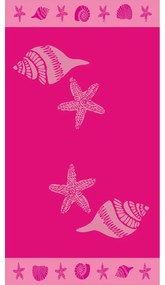Πετσέτα Θαλάσσης Βελουτέ 212 Fuchsia DimCol Beach 87x165cm 100% Cotton