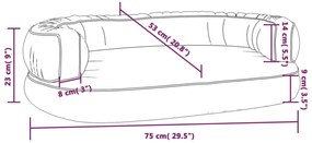 ΕΡΓΟΝΟΜΙΚΟ ΚΡΕΒΑΤΙ ΣΚΥΛΟΥ ΓΚΡΙ 75 X 53 ΕΚ. ΑΠΟ ΣΥΝΘΕΤΙΚΟ ΔΕΡΜΑ 171317