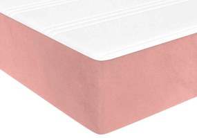 vidaXL Στρώμα με Pocket Springs Ροζ 80x220x20 εκ. Βελούδινο