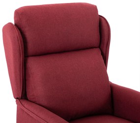vidaXL Ανακλινόμενος Καναπές Φλοράλ Κόκκινος Υφάσματος