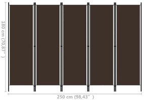 ΔΙΑΧΩΡΙΣΤΙΚΟ ΔΩΜΑΤΙΟΥ ΜΕ 5 ΠΑΝΕΛ ΚΑΦΕ 250 X 180 ΕΚ. 320724