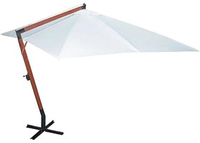 vidaXL Ομπρέλα Κρεμαστή Λευκή 300 x 400 εκ.