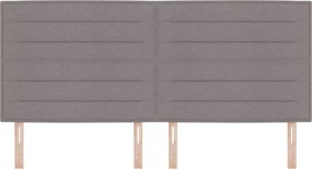 vidaXL LED κεφαλάρι Taupe ύφασμα