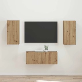 vidaXL Σετ επίπλου τηλεόρασης 2 pcs Artisan Oak Επεξεργασμένο ξύλο