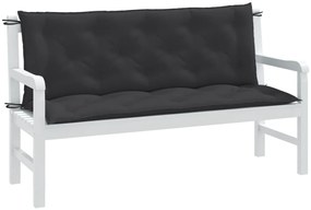 vidaXL Μαξιλάρι Πάγκου Κήπου Ανθρακί Μελανζέ 150x50x7 εκ. Ύφασμα