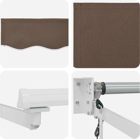 vidaXL Αναδιπλούμενη τέντα Taupe 4 x 2 m Πολυέστερ και Μέταλλο