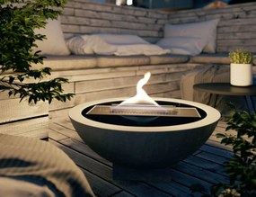 Επιδαπέδια Εστία Φωτιάς Iris Tenderflame με διάρκεια καύσης 3 - 4 ώρες, χωρητικότητα δεξαμενής 1000ml και διαστάσεις 50x24cm - Concrete