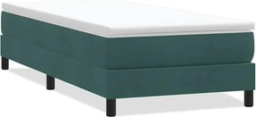 vidaXL Box Spring Κρεβάτι χωρίς στρώμα Σκούρο πράσινο Βελούδινο