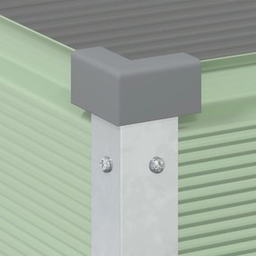 vidaXL Γλάστρα Παστέλ Πράσινο 100 x 45 x 90 εκ. Επικαλυμμένος Χάλυβας