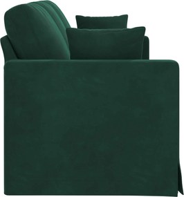 vidaXL Καναπές Σκούρο Πράσινο