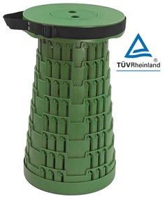 POWERTECH πτυσσόμενο καρεκλάκι HUH-0232, αντοχή έως 250kg, 25.5x45cm, πράσινο
