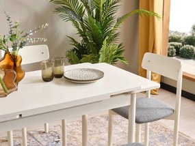 Stewehome Μοντέρνο Επεκτεινόμενο Λευκό Σετ Τραπεζαρίας 4 Καρέκλες + 1 Πάγκος 108x69x73 cm