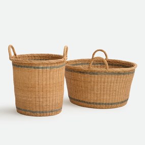 Στρογγυλό καλάθι από ρατάν, διάμετρος 58 cm, ALINO