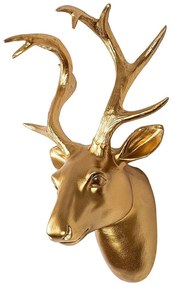 Διακοσμητικό Τοίχου Bust Of Deer 565TNL1189 26x17x38cm Gold Wallity Πολυέστερ