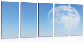 Εικόνα 5 μερών φεγγάρι πάνω από τη θάλασσα - 100x50