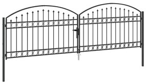 vidaXL Πύλη Φράχτη Άλλο Γκρι 400 x 125 cm Ατσάλι