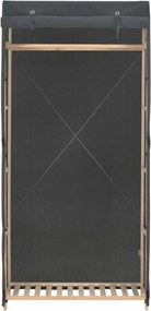 vidaXL Ντουλάπα Γκρι 79 x 40 x 170 εκ. Υφασμάτινη