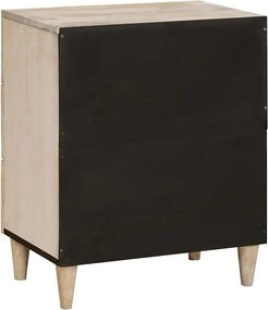 vidaXL Κομοδίνο Λευκό 50 x 33 x 62 εκ. Επεξεργασμένο Ξύλο