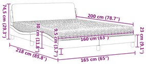 ΚΡΕΒΑΤΙ TAUPE 160X200 ΕΚ. ΥΦΑΣΜΑΤΙΝΟ 3208428