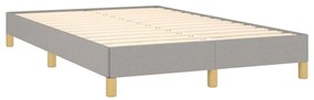 vidaXL Κρεβάτι Boxspring με Στρώμα &amp; LED Αν.Γκρι 120x190εκ. Υφασμάτινο