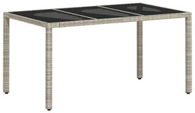 vidaXL Σέτ φαγητού για κήπο 5 pcs Ανοιχτό γκρι Πολυ ράταν