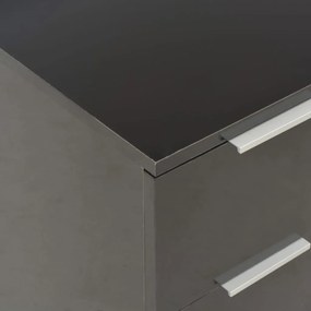vidaXL Μπουφές Ψηλός Γυαλιστερός Μαύρος 60x35x80εκ. Επεξεργασμένο Ξύλο