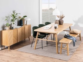 Τραπέζι Oakland 587, Δρυς, 75x100x200cm, 54 kg, Ινοσανίδες μέσης πυκνότητας, Φυσικό ξύλο καπλαμά, Ξύλο | Epipla1.gr