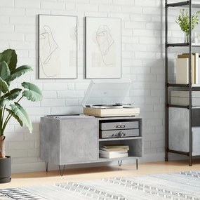 vidaXL Δισκοθήκη Γκρι Σκυροδέματος 85 x 38 x 48 εκ. από Επεξεργ. Ξύλο