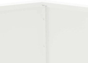 vidaXL Γλάστρα Λευκό 75 x 75 x 60 εκ Ατσάλι