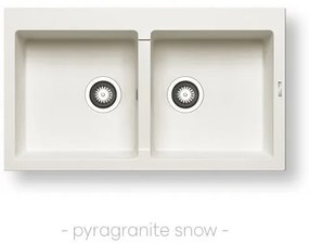 Pyramis Νεροχύτης Pyragranite Athlos (86x50) 2b Snow