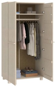 vidaXL Ντουλάπα HAMAR Καφέ Μελί 89 x 50 x 180 εκ. Μασίφ Ξύλο Πεύκου