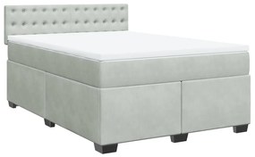 ΚΡΕΒΑΤΙ BOXSPRING ΜΕ ΣΤΡΩΜΑ ΑΝΟΙΧΤΟ ΓΚΡΙ 140X200 ΕΚ. ΒΕΛΟΥΔΙΝΟ 3286342