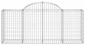 vidaXL Συρματοκιβώτια Τοξωτά 4 τεμ. 200x50x80/100 εκ. Γαλβαν. Ατσάλι