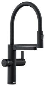 Blanco Evol-S Pro Black Matte Μπαταρία Κουζίνας Φίλτρου