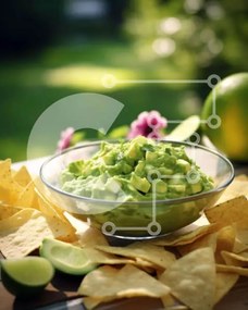 Σετ των 2 Intra Συλλεκτικό Ξύλινο Παζλ Plywood 4mm - Μπολ γκουακαμόλε με τσιπς και σφήνες λάιμ Σε Ξύλινο Κουτί - Διαστάσεις: 10x10 cm – 25 κομμάτια