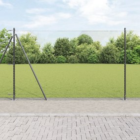vidaXL Εξάγωνη φράχτη Γκρι 1,4x50 m Ατσάλι