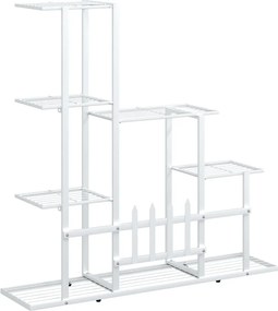 vidaXL Ανθοστήλη Λευκή 94,5 x 25 x 88 εκ. Μεταλλική