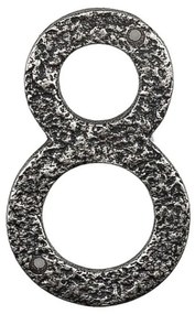 Roline 461 Πινακίδα με Αριθμό 8 από Αλουμίνιο Old Silver 100mm