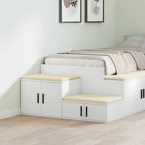 vidaXL Ντουλάπι αποθήκευσης 2 pcs Λευκό 118 x 41 x 40 εκ