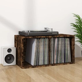 vidaXL Έπιπλο Δίσκων Βινυλίου Καπνιστή Δρυς 71x34x36 εκ. Επεξεργ. Ξύλο