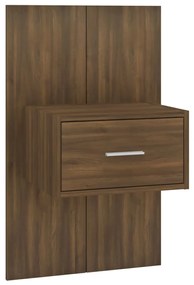 vidaXL Κομοδίνο Επιτοίχιο Καφέ Δρυς