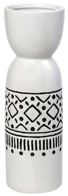Βάζο Tribal CER2301 12x12x37,5cm White-Black Espiel Ceramic