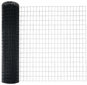 vidaXL Τεντώτο με στήριγμα Γκρι 1,4 x 10 m Χάλυβας και PVC