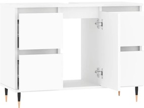 vidaXL Ντουλάπι Μπάνιου Λευκό 80 x 33 x 60 εκ. Επεξεργασμένο Ξύλο