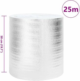 vidaXL Ανακλαστήρας θερμότητας καλοριφέρ 2 pcs Ασημί 25 x 0,5 m