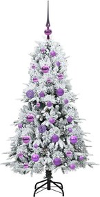 vidaXL Τεχνητό Χριστουγεννιάτικο Δέντρο με Άξονα με βάση Λευκό 120 cm