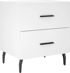 vidaXL Κομοδίνο Λευκό 40 x 35 x 47,5 εκ. από Επεξεργασμένο Ξύλο
