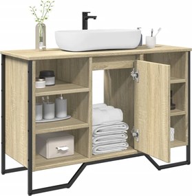 vidaXL Ντουλάπι Νιπτήρα Μπάνιου Sonoma Δρυς 91x35x60 εκ. Επεξ. Ξύλο